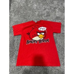 Angry Birds Red Bird Swearing Speech Bubble Graphic T-Shirt Mens Medium Red Tee
