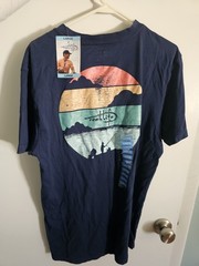 NWT Men’s Reel Life Navy Blue T-shirt Size L