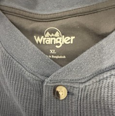 XL Long Sleeve Wrangler Work Wear Shirt