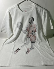 Jordan T Shirt Size Large Mens White MJ Dot Graphic $48