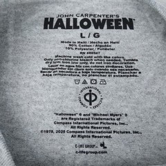 John Carpenter’s Halloween Michael Myers He Came Home Men’s L T-Shirt Gray Short