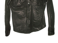 Men’s All Saints POSTNOON LEATHER SHIRT jacket overshirt L (ref81) £129.99!!!!!