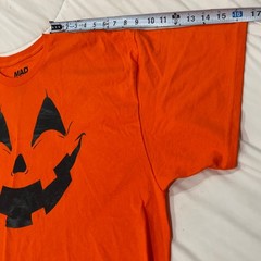 Pumpkin Happy Face On Orange T-Shirt 2XL Short Sleeve Halloween or Harvest Time