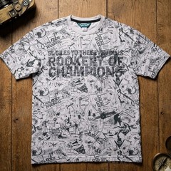 Vintage Artful Dodger Y2K All Over Print T-Shirt Rookery Pima Cotton Men’s L