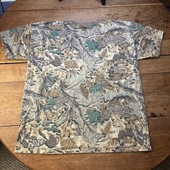 Vintage Ace Sportswear PA Outdoor Camo Single Stitch Shirt Men’s XL Made In USA