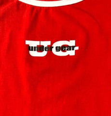New UNDERGEAR International Male Red & White Cotton Fitted Tank Top sz XL