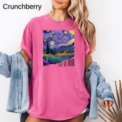 Let It Gogh Starry Night T-Shirt Van Gogh Art Comfort Colors Tee, Art Lover Gift