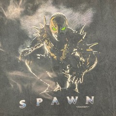 Vintage Spawn Shirt Mens XL Black 1997 Todd McFarlane Movie Promo Logo Faded 90s