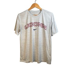 Nike UConn Huskies Dri-FIT T-Shirt Mens Medium Gray Heathered Performance Tee