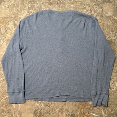 Double RL Ralph Lauren Shirt Mens XL Blue Thermal Waffle Henley Long Sleeve RRL