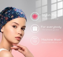 Soft Cotton Viscose Bamboo Floral Bandanas Hair Wrap Headband Scarf 21×21