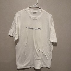 Vintage Giorgio Armani Parfums Mens Single Stitch Spell Out Cologne T Shirt XL