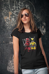 Deadpool T-Shirt Unisex Cotton Super Hero Wolverine Marvel Pizza Sizes New