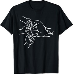 Fist Bump Dad of Three Father of 3 Daddy Happy Father’s Day unisex T-Shirt