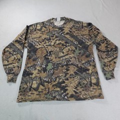Vintage Jerzees Camo Shirt Mens Extra Large Brown Mossy Oak Forest Floor Y2K Tee