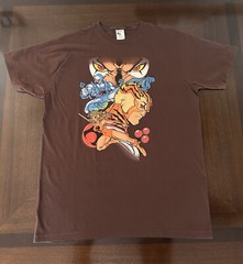 Thundercats T-Shirt Cartoon Graphic 2007 Bay Island Sportswear Brown Adult Sz XL