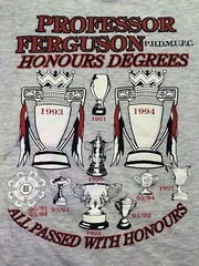 Vintage Old Trafford University T Shirt Double Sided EPL Manchester Unique