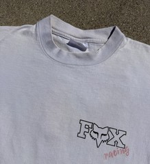 Vintage 80s Fox Racing Motorcycle Auto Promo T-Shirt Size Medium MARKS