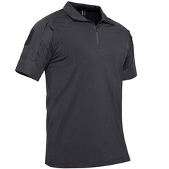 Tacvasen Mens Hiking T-Shirts 1/4 Zip Short Sleeve Summer Quick Drying Work Tops