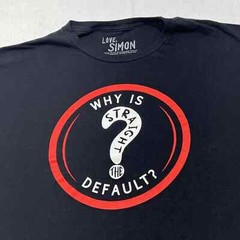 Love, Simon Men’s XL Why Is Straight the Default Short Sleeve Graphic T Shirt