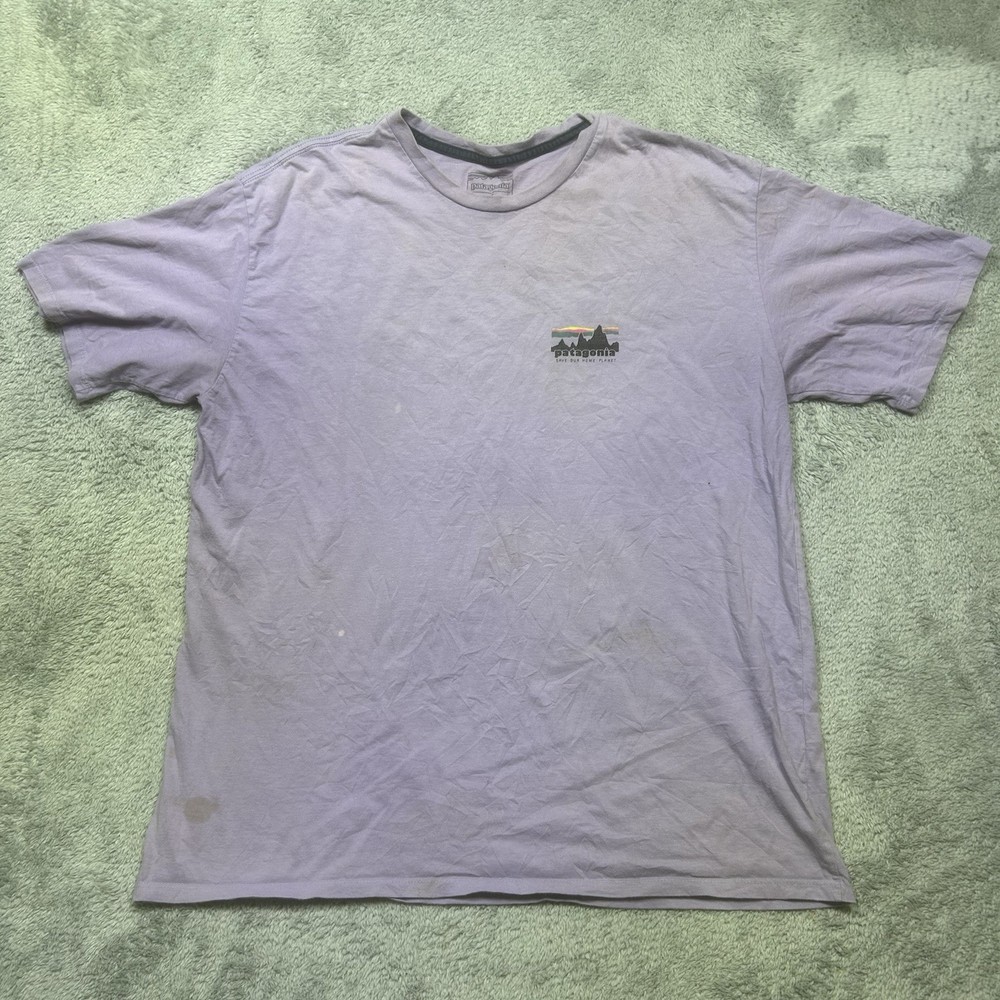 Patagonia ’73 Skyline T-Shirt Men’s XL Light Purple Organic Outdoor Short Sleeve