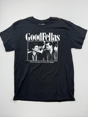 Goodfellas Shirt Mens Large Black Mafia Movie Poster Graphic Tee Ripple Junction