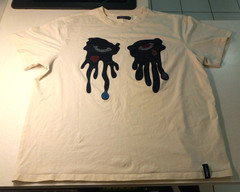 Roku Studio – Rhinestone Tear Drip Tee – Egg Shell Mens Size 3XL