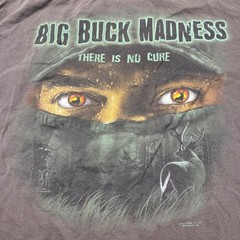 Buck Wear Big Buck Madness Graphic T-Shirt Brown Mens Large Hunting Deer 2005
