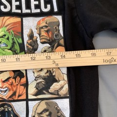 Street Fighter Shirt Mens Small Black Character Select Graphic Tee Capcom Game