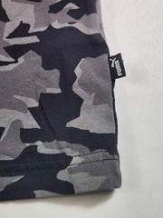 Puma T-Shirt Mens Large Black Gray Camouflage Short Sleeve Casual Activewear Top