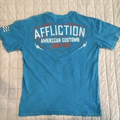 Afflictions Men’s T-Shirt, Blue Size Xl