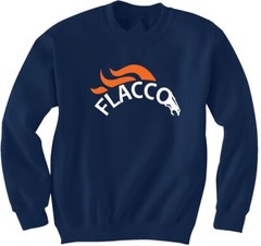 Joe Flacco Denver Broncos Logo HOODED SWEATSHIRT