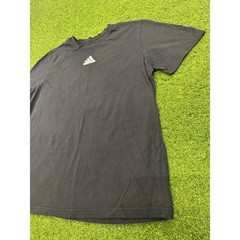 Adidas Mens Black Short Sleeve Center Logo Graphic T-Shirt Size Large Normal Fit