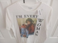 OLD NAVY Mens T Shirt Size Medium Color White Withney Houston image!