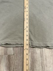 James Perse Men’s Long Sleeve Graphic Henley Washed Taupe Size 3 *