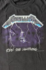 Vintage 90s Metallica ‘Ride the Lightning’ T-Shirt M Solid Rock Giant Reprint