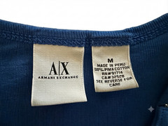 Armani Exchange Zippered Shoulder Long Sleeve Regular Fit Tshirt – M