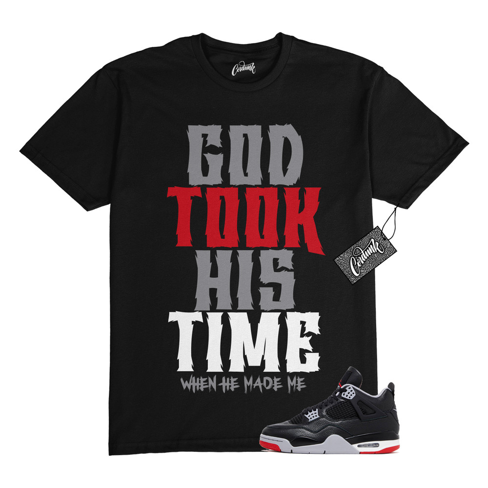 4 Bred Reimagined Black Cement Grey Varsity Red Summit White T Shirt Match G2