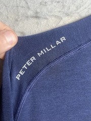 Peter Millar Performance Aurora Long Sleeve Base Layer Mens XXL Blue Stretch