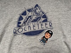 VTG 90S WALT DISNEY THE ROCKETEER GREY CREWNECK SHIRT SWEATSHIRT MOVIE PROMO L