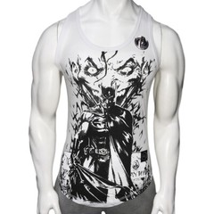 NWT JOKER LAUGH SMILE BATMAN MOVIE GYM WORKOUT MEN’S SLIM FIT TANK TOP SIZE M L