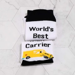 Funny Mail Carrier Socks Postman Gift Post Office Merch Novelty Apparel
