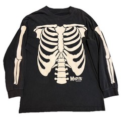 Vintage 1997 Misfits Long Sleeve Shirt Skeleton Punk Band Glow In The Dark VTG