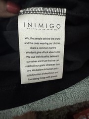Inimigo Black Graphic T-Shirt Men’s Size S Rhinestone No Enemies No Character