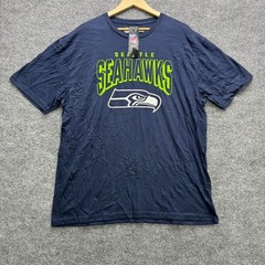 NFL Team Apparel Seattle Seahawks T-Shirt Mens XL Navy Short Sleeve Athletic