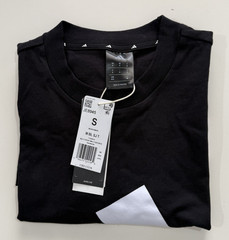 adidas Men’s Essentials Big Logo T-Shirt, Black/White Size S, M, L NEW JE8945