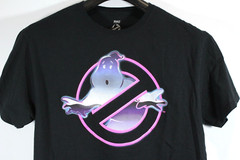 Mad Engine Ghostbusters Black Purple Pink Graphic T-Shirt Size Medium 38/40