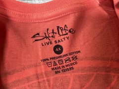 Salt Life Shirt Mens 4XL Orange Reel Escape Fish Beach T-Shirt Ocean Fishing Tee