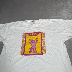 Vintage Keith Haring Shirt Mens Extra Large White Rare Pop Art Graphic Casual