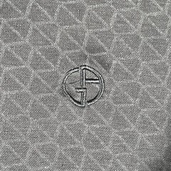 Etihad Airways Giorgio Armani Shirt M/L First Class Long Sleeve Henley Geometric